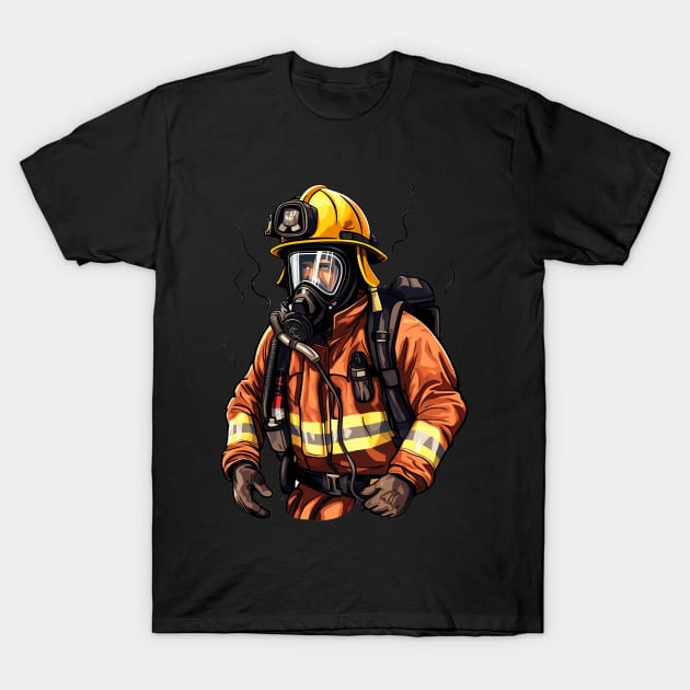 Heroic Firefighter design T-Shirt by Printashopus